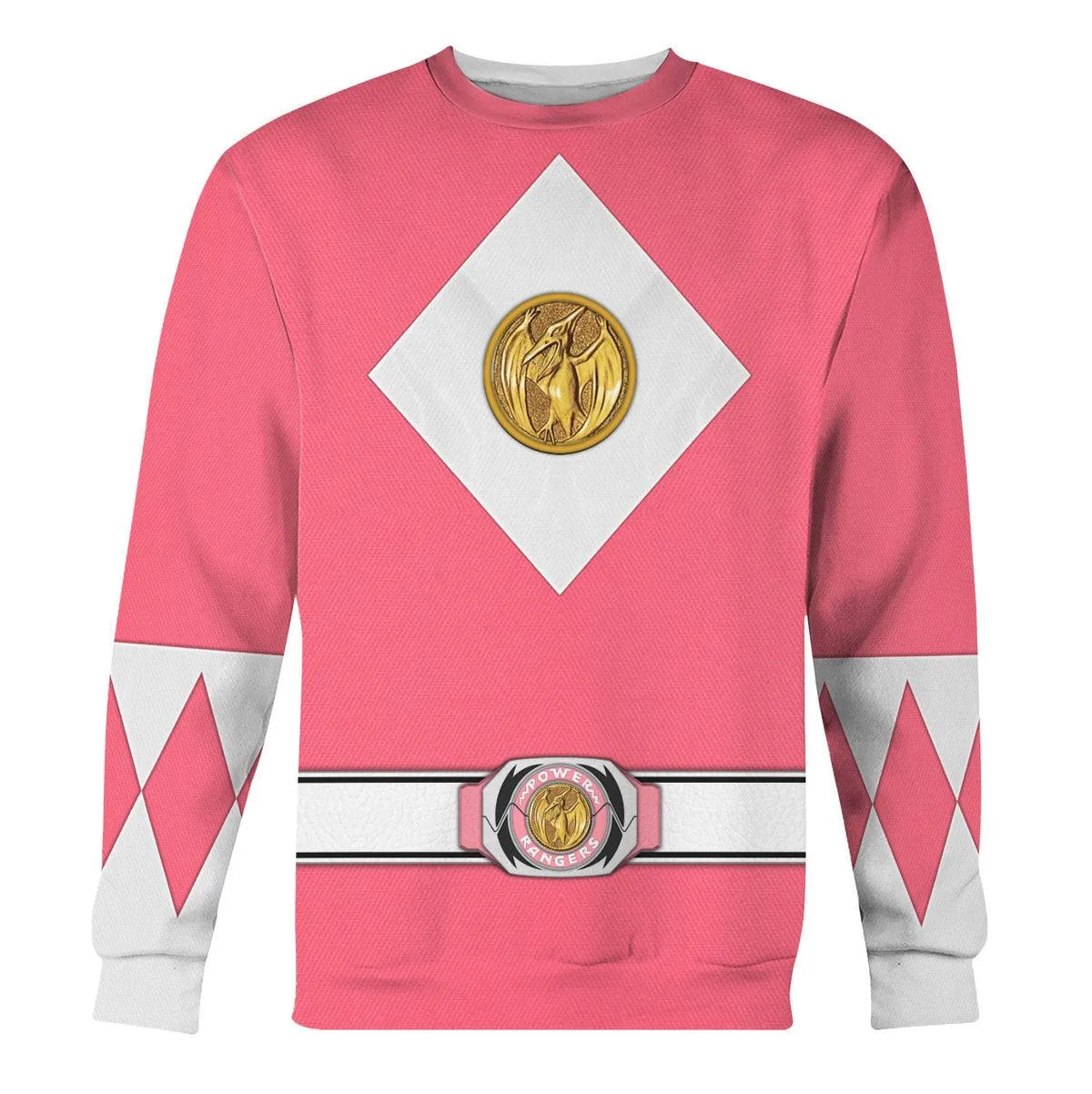 Pink Ranger Mighty Morphin The Movie (1995) Hoodies Sweatshirt T-shirt Hawaiian