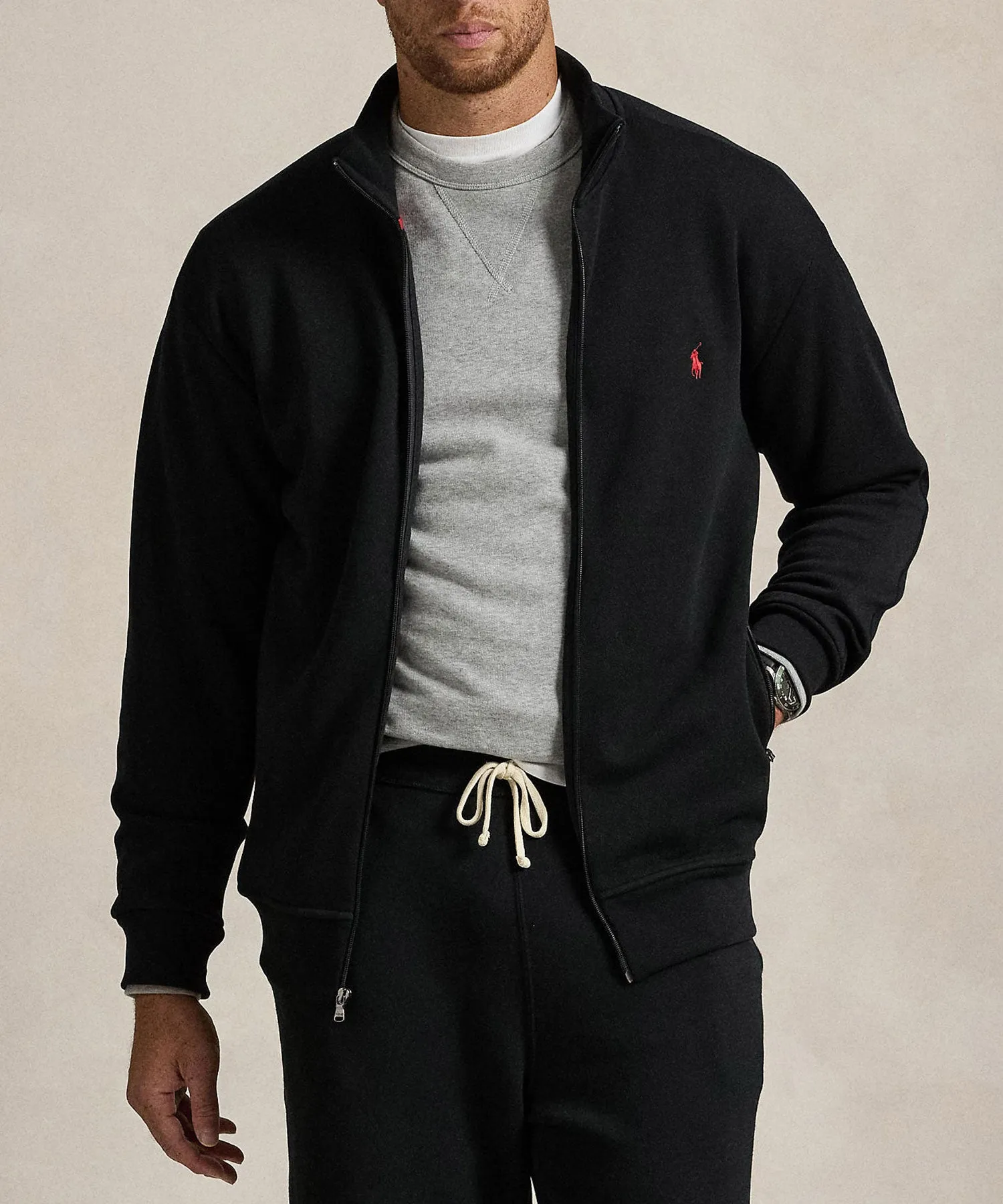 Polo Ralph Lauren Mesh Double Knit Full Zip Jacket