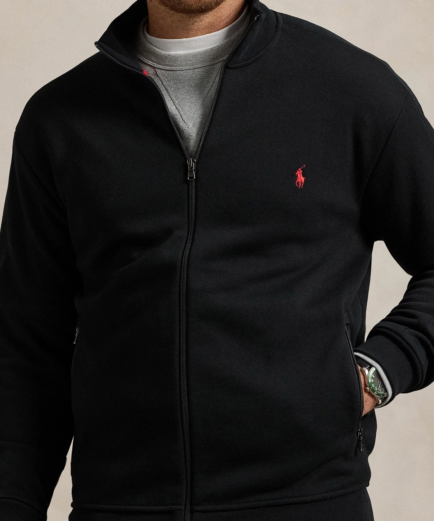 Polo Ralph Lauren Mesh Double Knit Full Zip Jacket