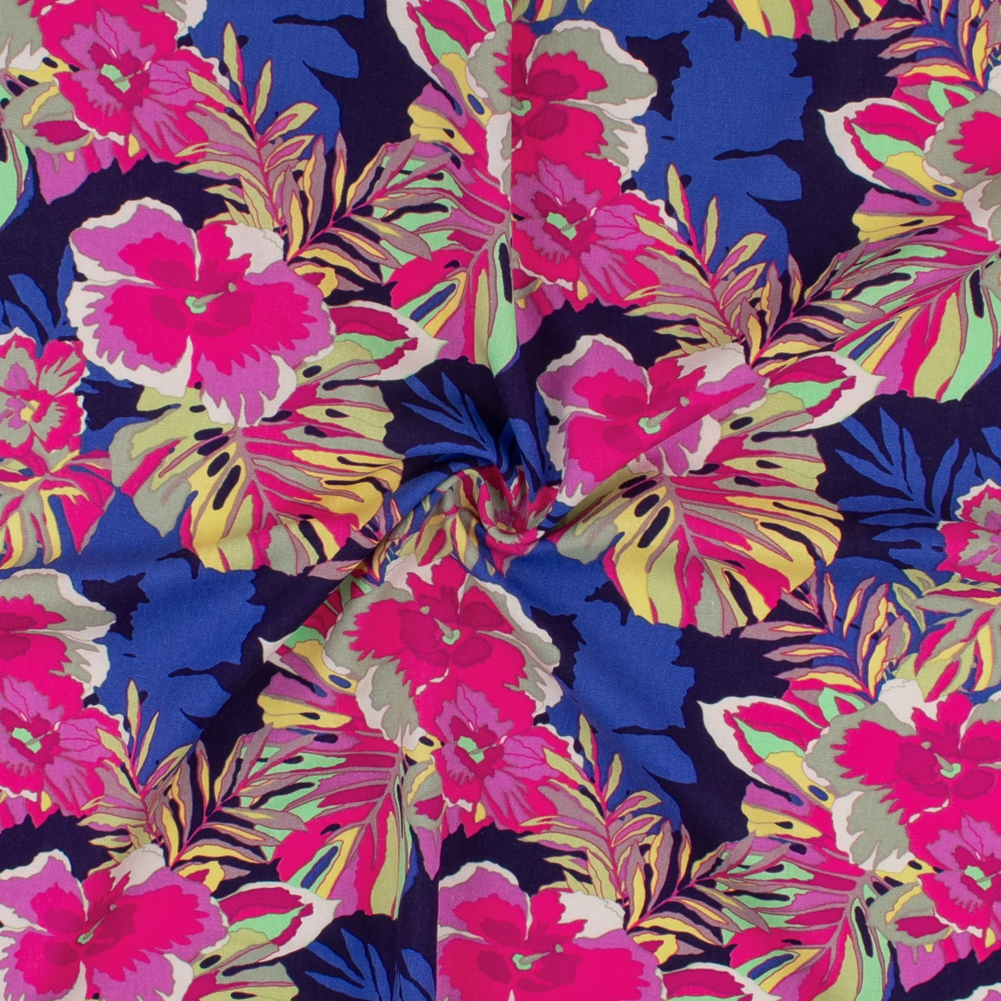 Printed Rayon & Linen - TOBAGO - 006 - Royal