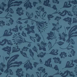 Printed Voile - SILVIA - 033 - Blue