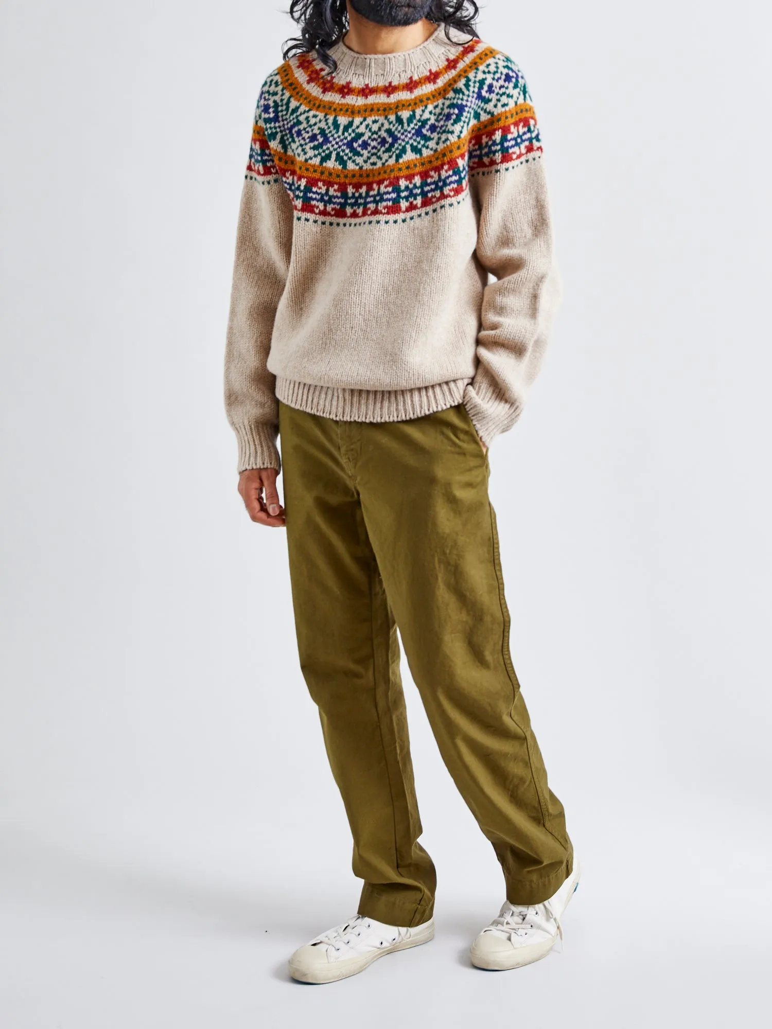 "Fragments Of Light" Knit Sweater in Biscuit