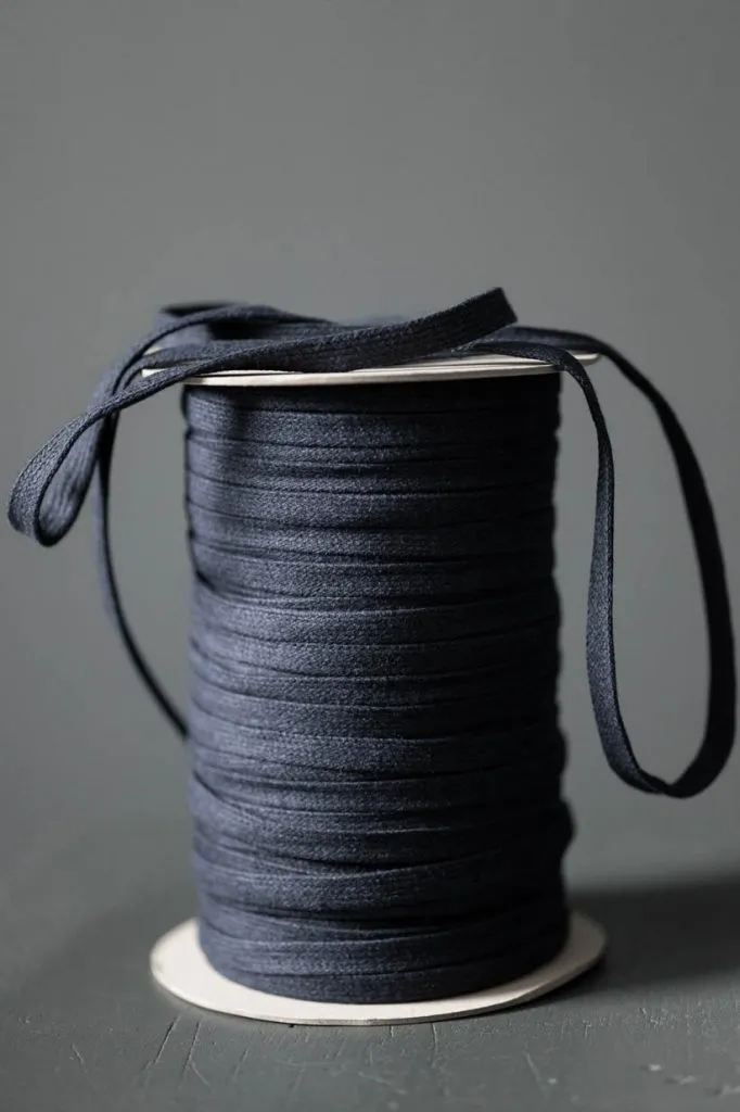 Recycled Cotton 10mm Drawstring. Navy