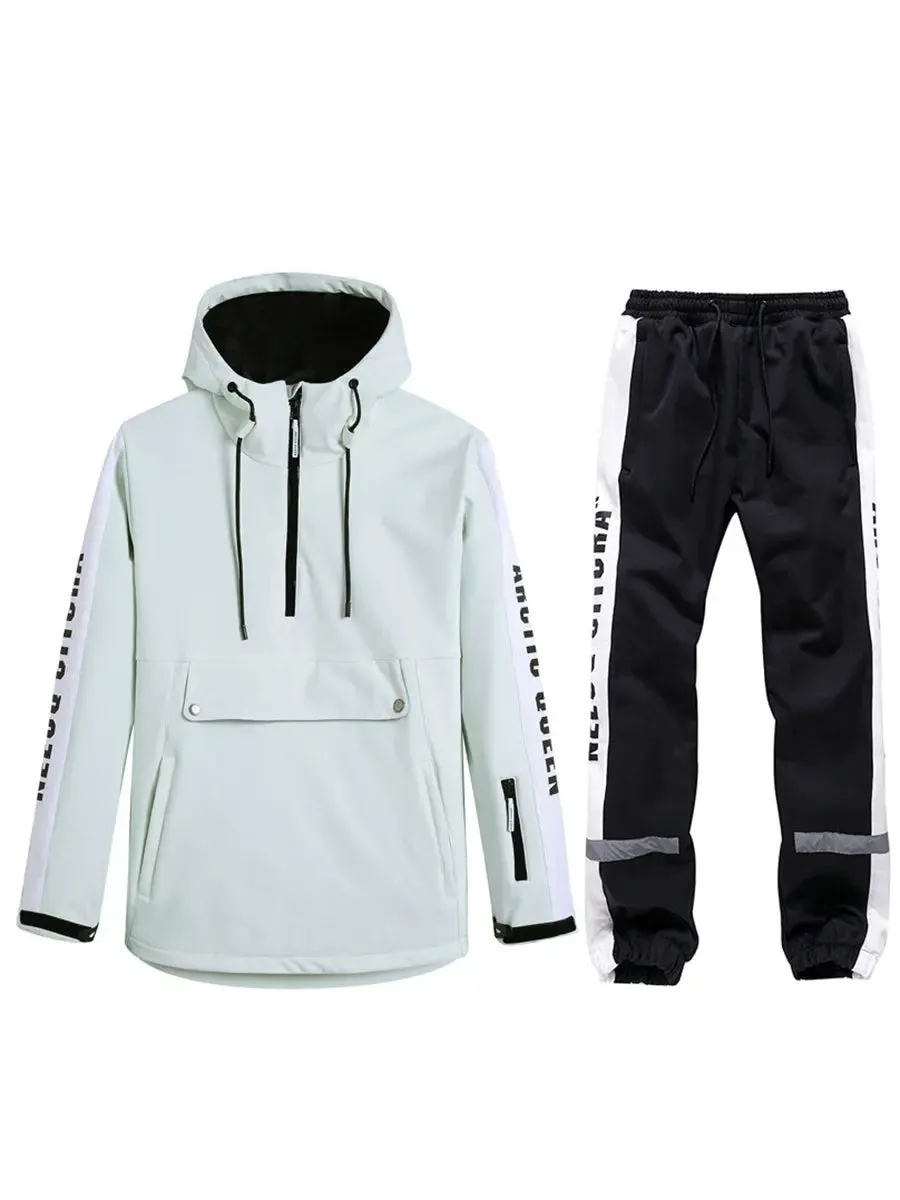 Reflective Women Ski Anorak Jacket & Overall Pants