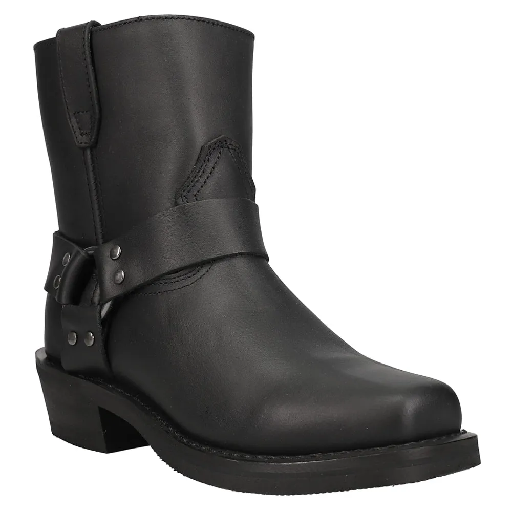 Rev Up Zippered Square Toe Motorcycle Boots