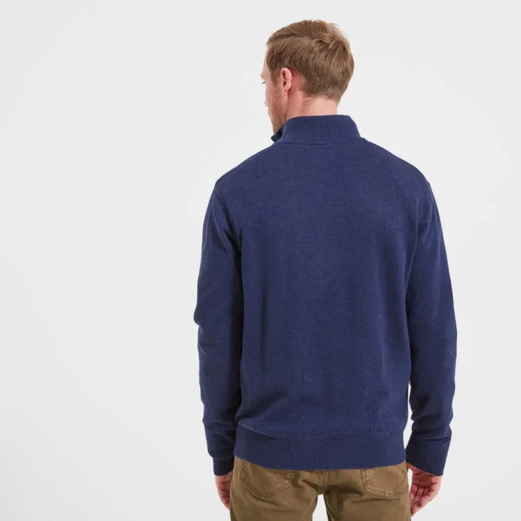 Schoffel Mens Porthmeor Pima Cotton 1/4 Zip - French Navy