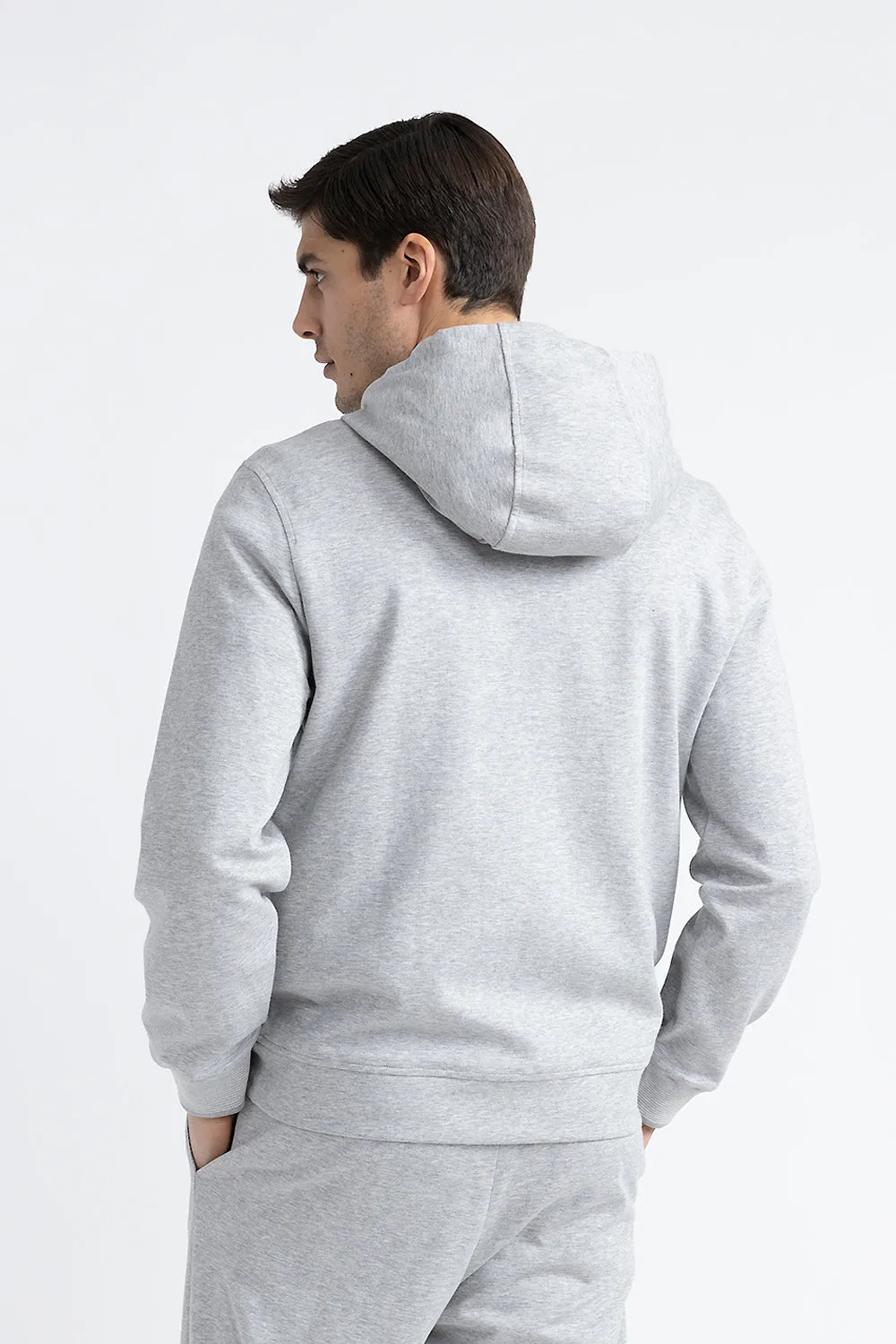 Soft cotton sweatshirt with tricot trim