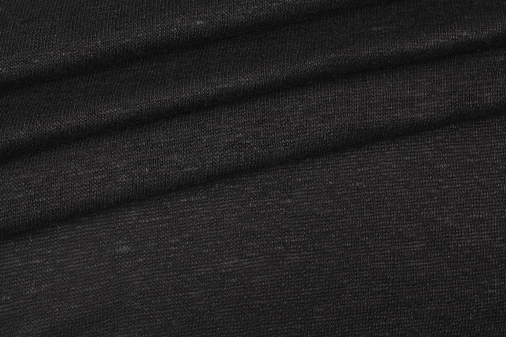 Soft Linen Single Jersey - Black