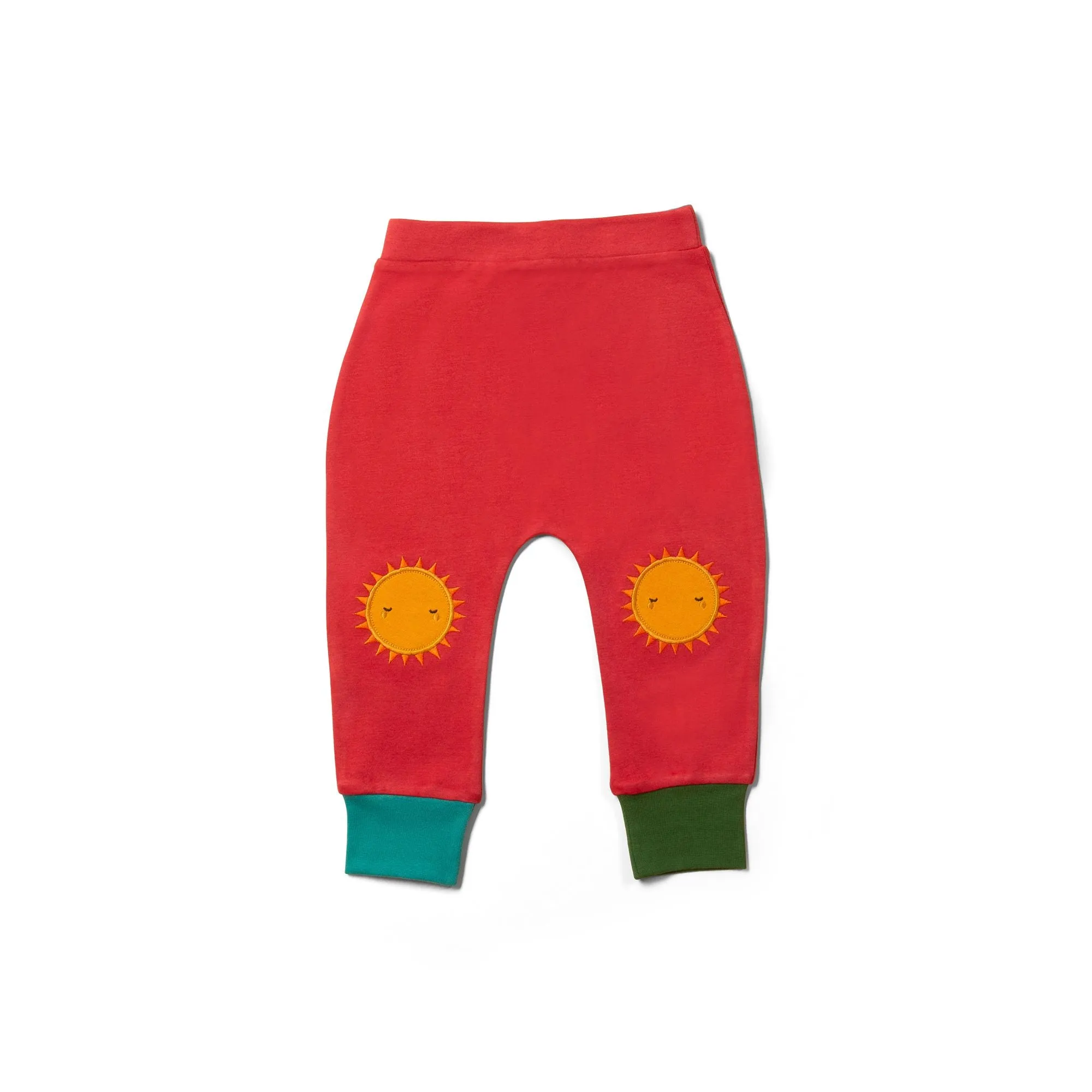 Soft Red Sun Knee Patch Joggers