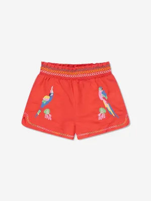 Stella McCartney Girls Bird Shorts in Red