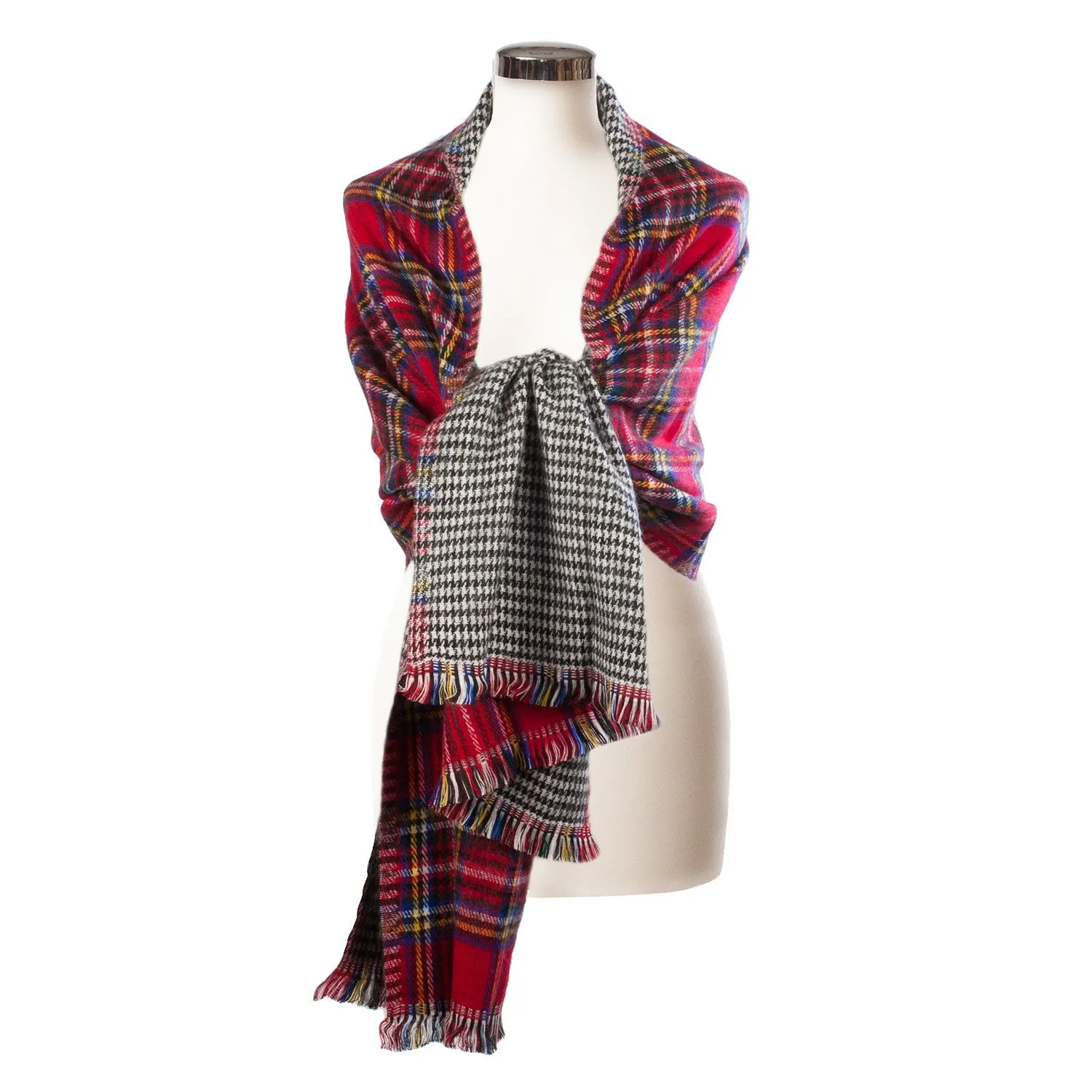 Tartan Reversible Stole  Stewart Royal