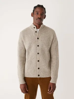 The Donegal Button-Up Sweater in Beige