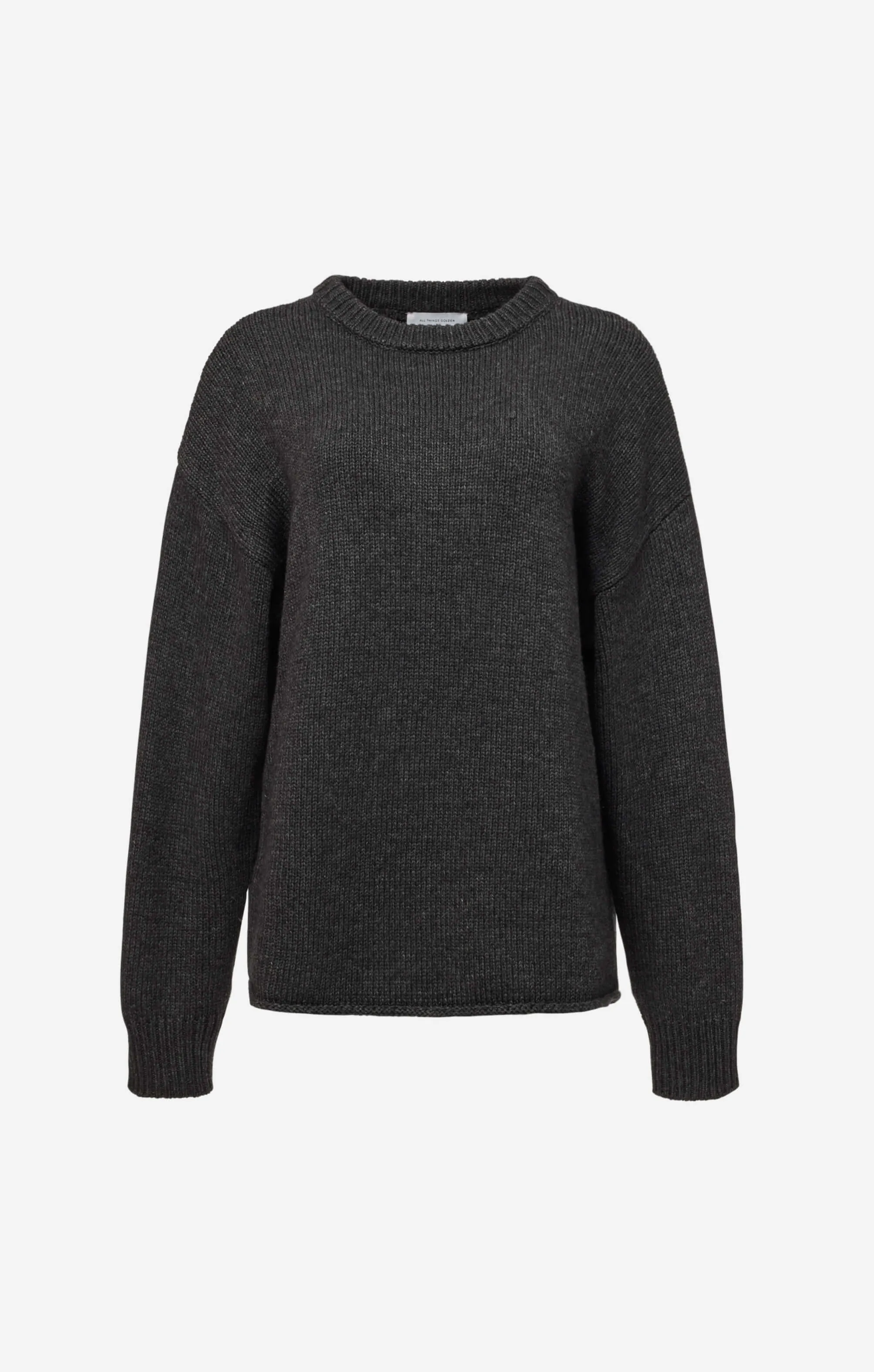 THE HEAVY KNIT LONG - CHARCOAL