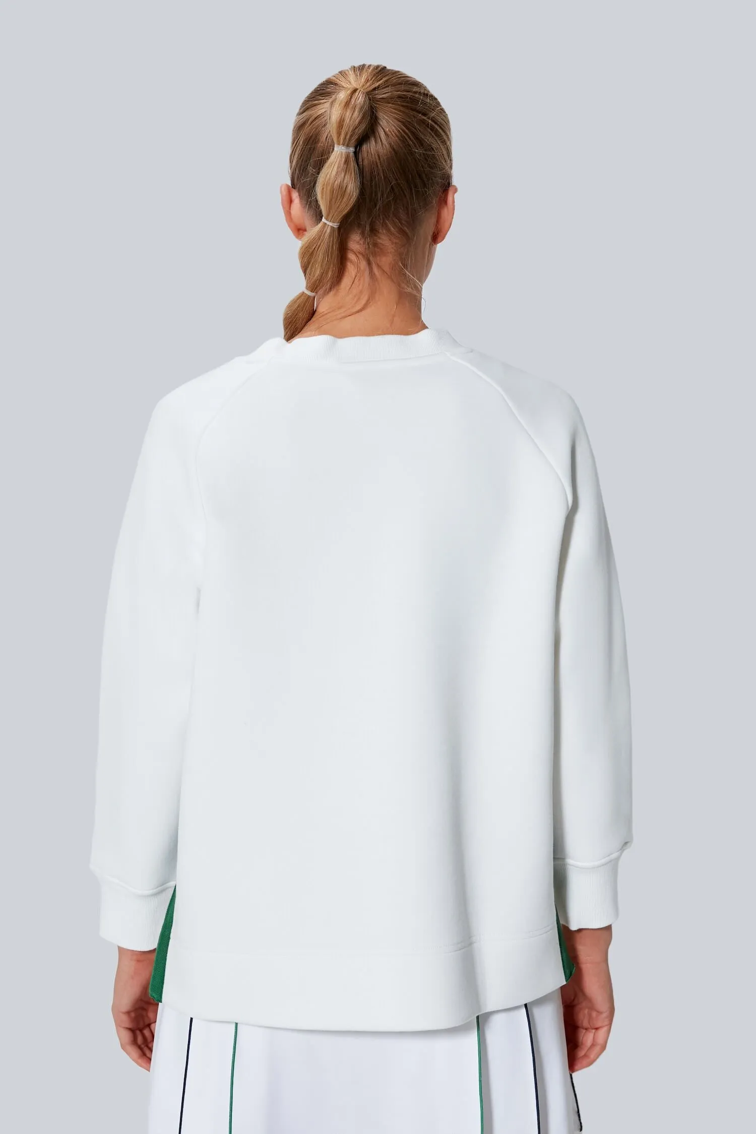 White and Green Stripe Maggie Pullover