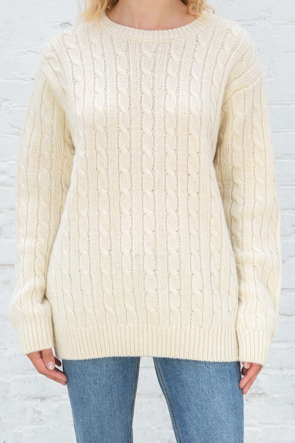 Winona Heavy Wool Cable Knit Sweater