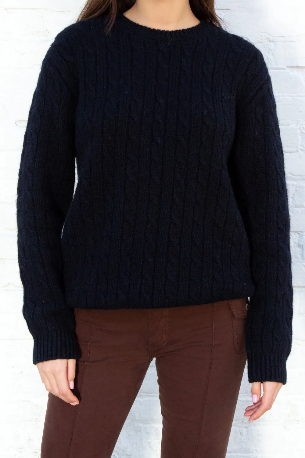 Winona Heavy Wool Cable Knit Sweater