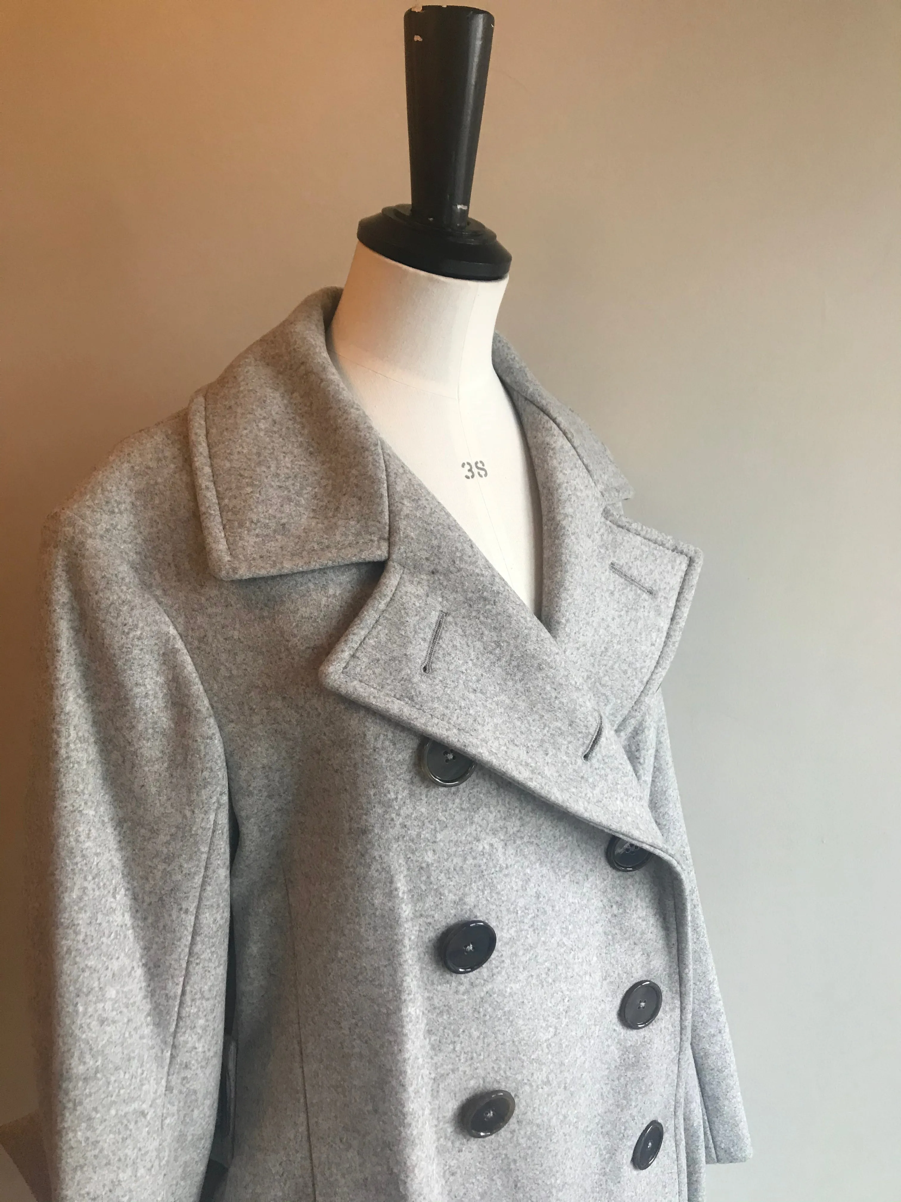 Wool/Cashmere Mix Double Breasted Coat