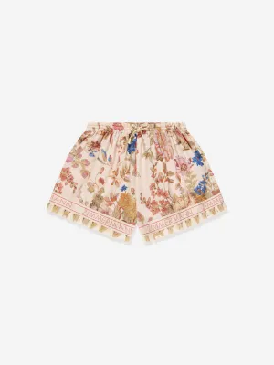 Zimmermann Girls August Elastic Shorts in Multicolour