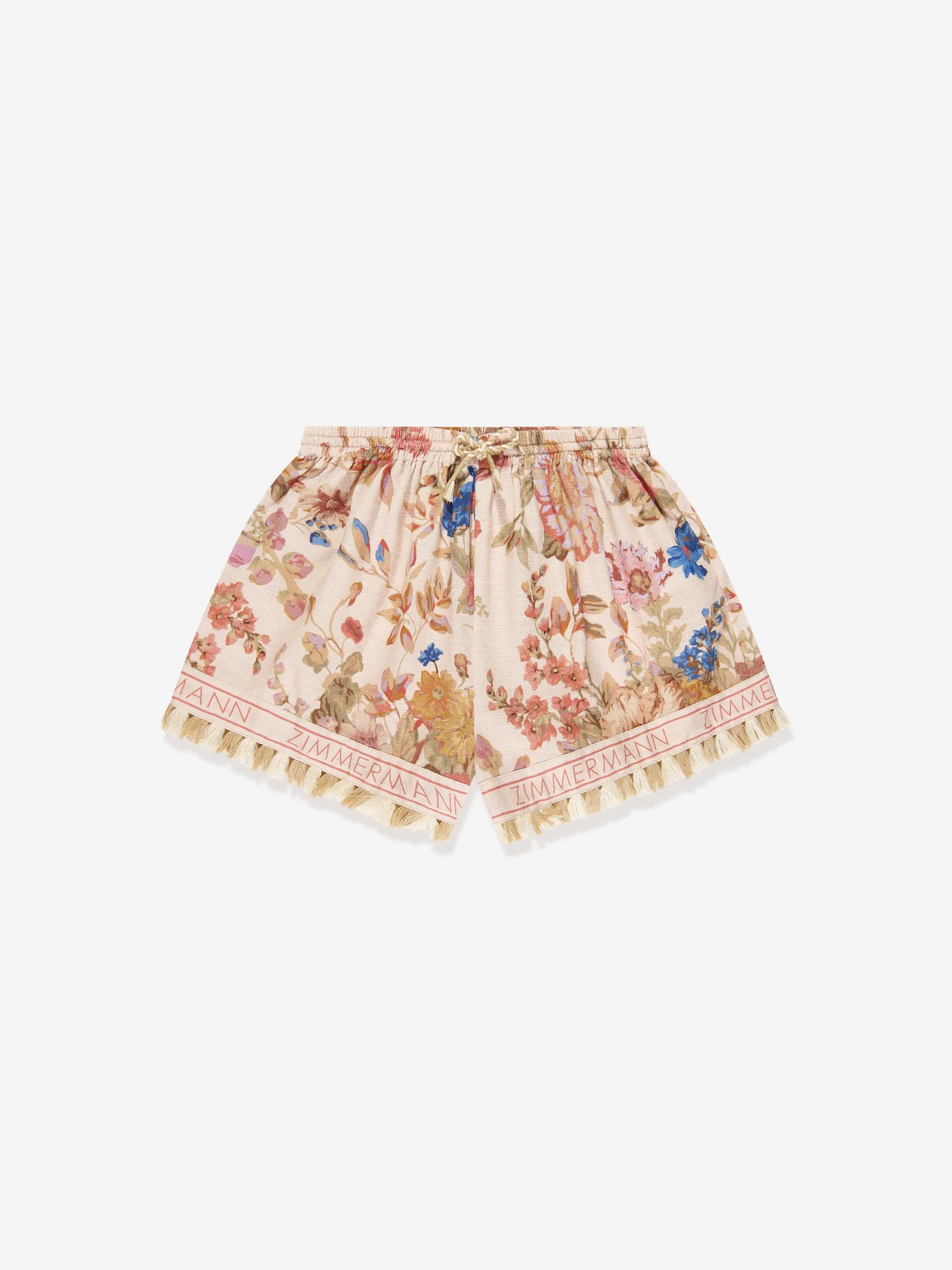 Zimmermann Girls August Elastic Shorts in Multicolour